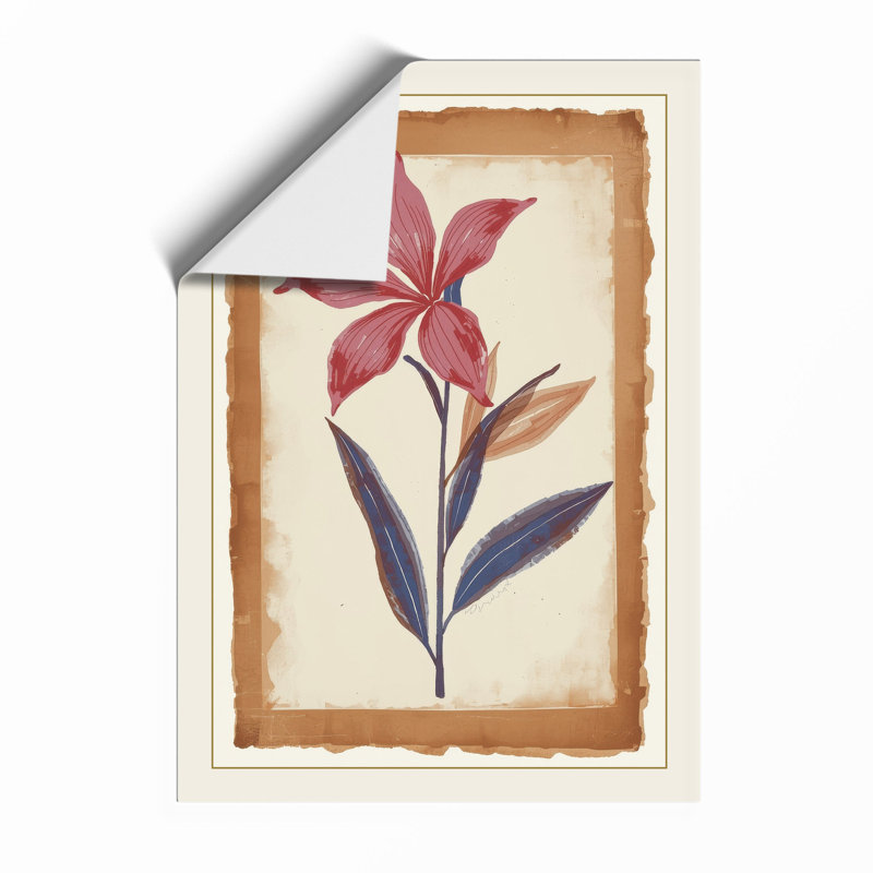 Burgundy Study Botanical - Framed Print, A2 - 59.4 x 42.0 cm, Unframed
