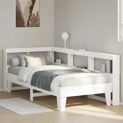 Bookcase Bed Without Mattress Solid Wood Pine