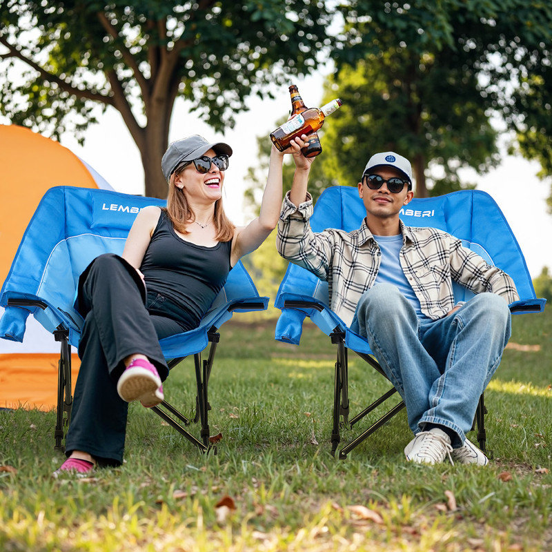 Outdoor Oversized Camping Chair, Blue