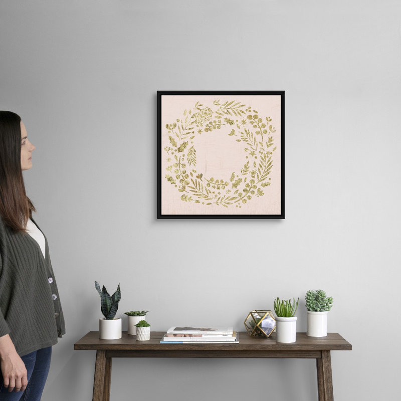 " Holiday Mood " Painting Print, Black Framed, 22" H x 22" W x 1.75" D