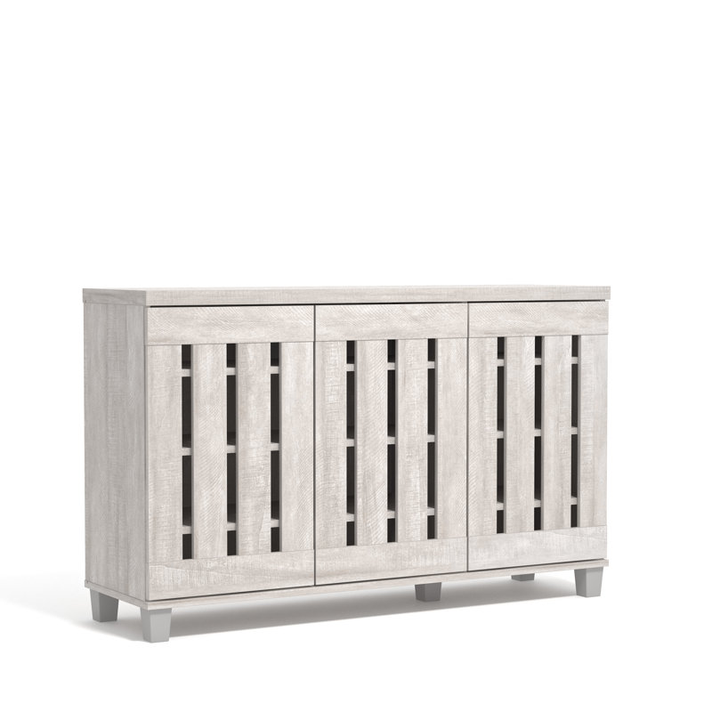 Baron 3 Door Shoe Storage Cabinet, Dusty Grey Oak