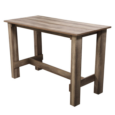 Table de cuisine multifonctionnelle pour le salon avec repose-pieds de conception classique intemporelle et structure stable à quatre pieds avec panneau de Pb brun + bureau d'une hauteur de 35,6 pouces 55,1 * 25,4 * 35,6 75,6 lb