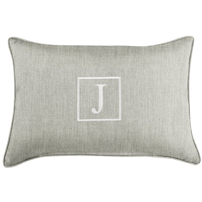 Kerrell Embroidered Sunbrella® Indoor/Outdoor Throw Pillow
