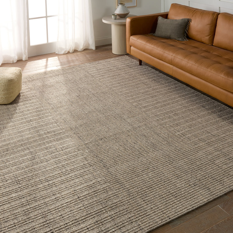 Tapis brun clair / gris Amity Vidalia AMI01 tissé à la main (6 pi x 9 pi), Rectangle 6 pi x 9 pi