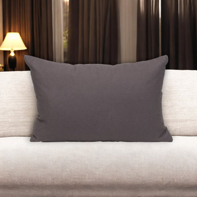 Coussin 12 "x 18" en coton gris