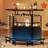 Bar Unit For Liquor, 4 Tier Home Bar Cabinet With Storage Shelves And Footrest, Corner Mini Bar Table With Wine Glass Holder For Home/Kitchen/Bar/Pub, Black