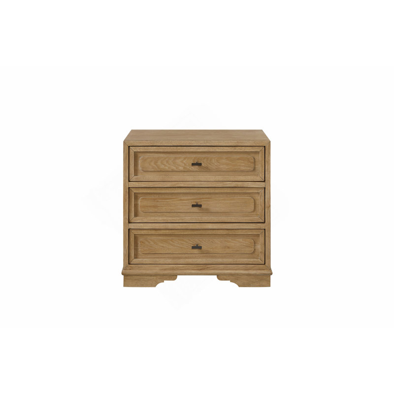 3 Drawer Nighstand - Cashew