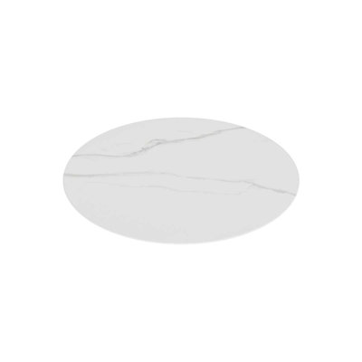 Marble Design Round Tempered Glass Tabletop DIY Replacement & Cover For Dining, Coffee & Patio Use Indoor & Outdoor Compatible