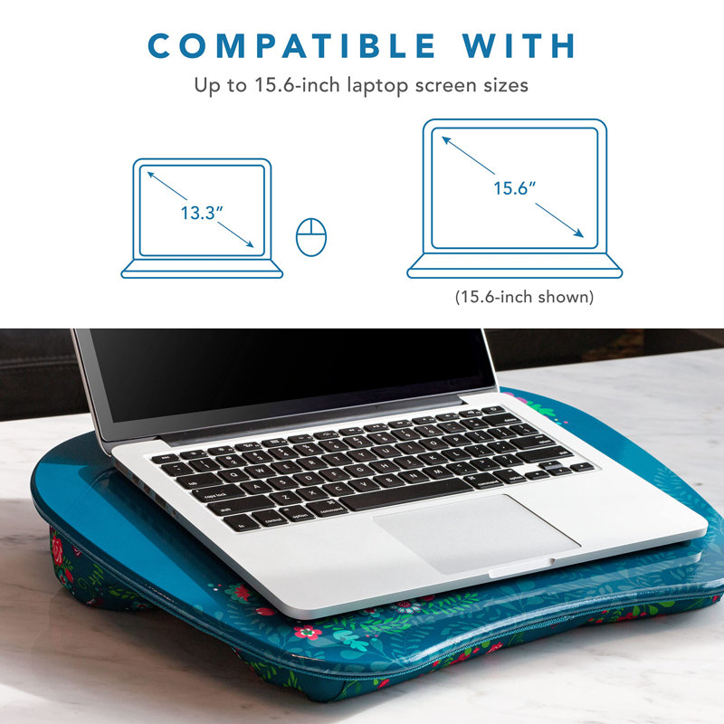 Big Ideas Floral PVC Lap Desk with Microbead Cushion