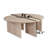 3 Pieces Travertine Round Coffee Table