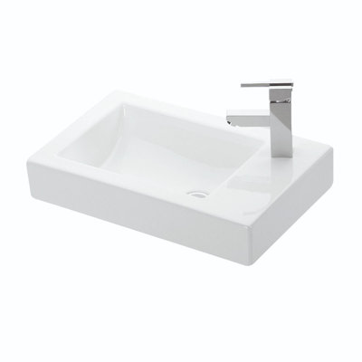 Minimal Ceramic 22.1'' L Bathroom Sink