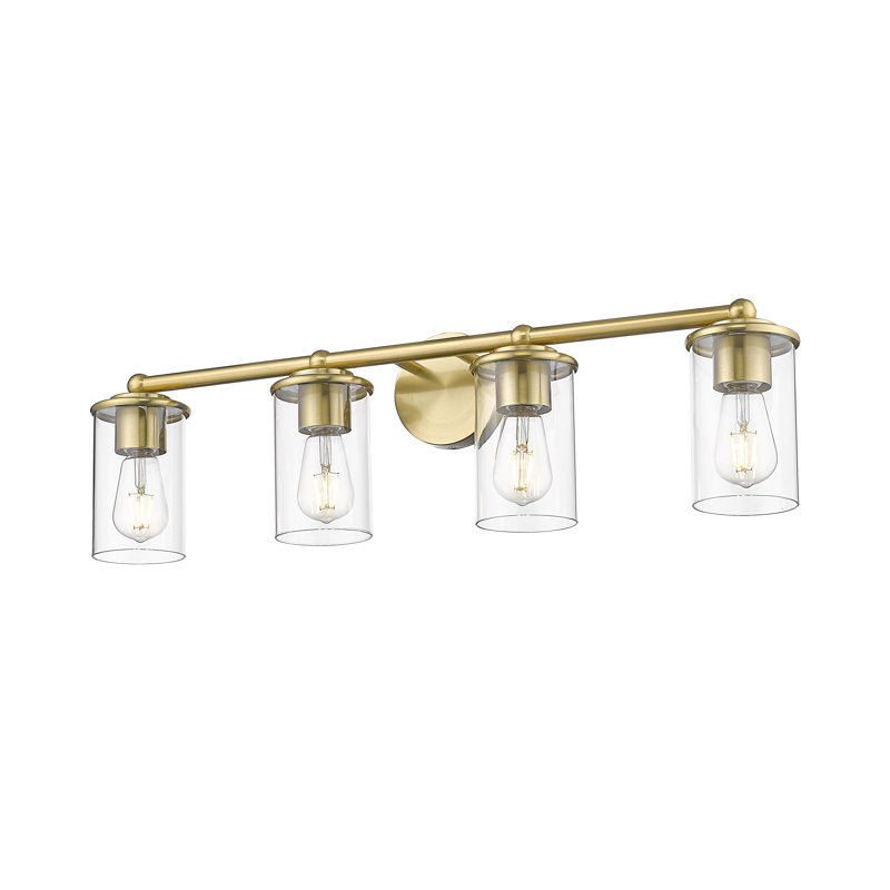 Éclairage pour meuble-lavabo à 4 lumières Cheetham, Or luxueux