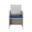 Paitalyi 9PCs Blue Fabric & Wicker Bistro Set