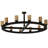 12 - Light Dimmable Wagon Wheel Chandelier