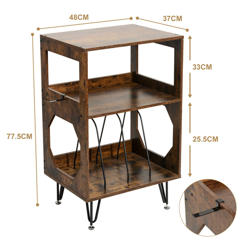 Hitesh Wood Free Standing Magazine Rack