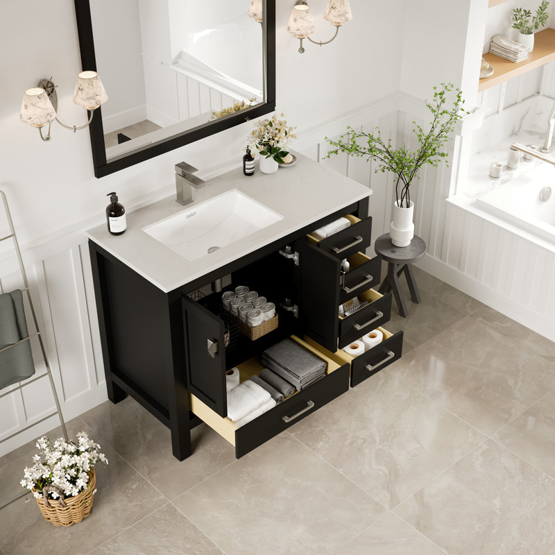 London 42" W Single Bathroom Vanity Set, Espresso
