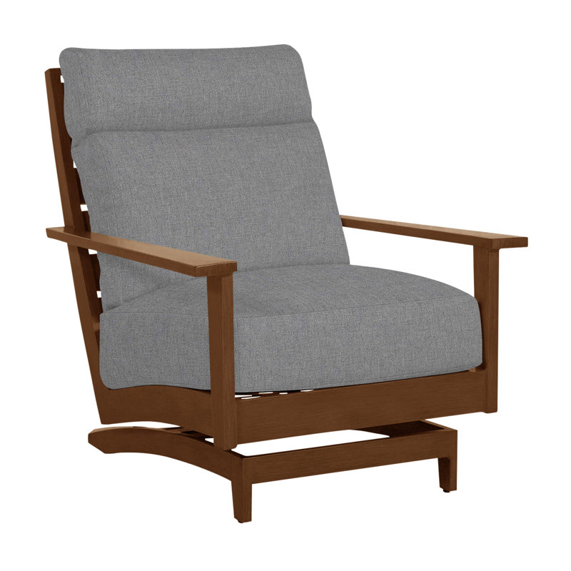 Kennebunkport Patio Lounge Chair with Cushions, Oak, No welt + Standard fill, Canvas Sand