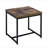 Weathered Oak and Black Rectangular End Table