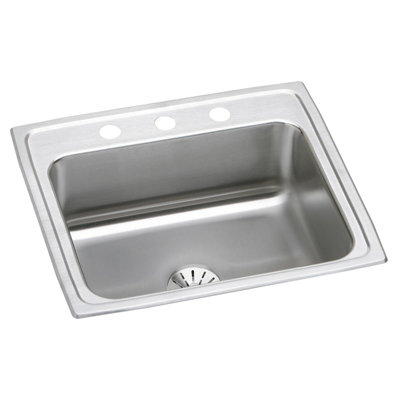 Évier de cuisine encastré avec crépine L 22 po x l 19,5 po Lustertone