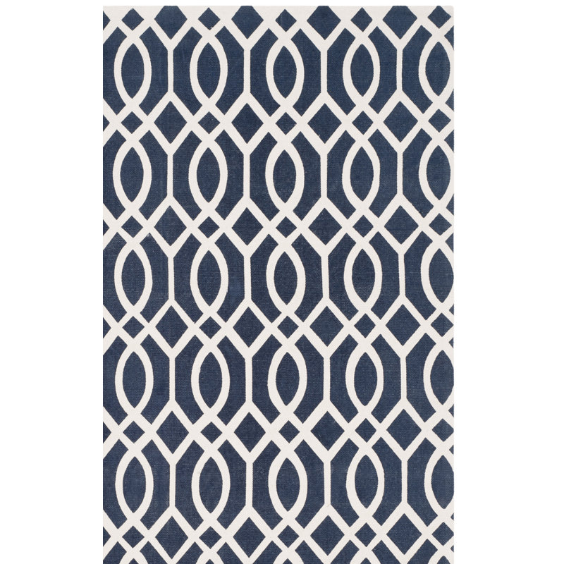 Holsworthy Cedar Brook Hand Loomed Cotton Geometric Rug, Rectangle 3' x 5'