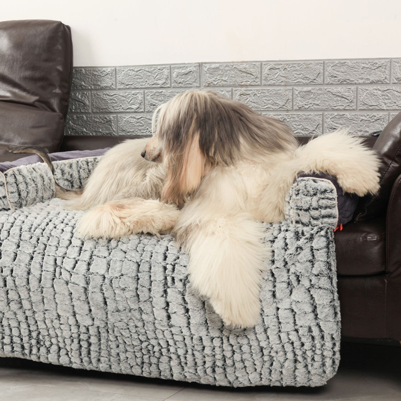 Lit orthopédique pour animaux en polyester, H 8 po x l 37,4 po x P 39 po