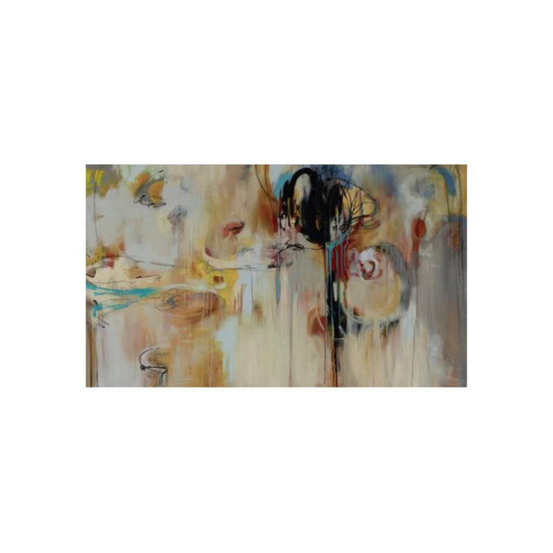 «Gelato», impression sur toile tendue, Image au pinceau gel, H 30 po x l 52 po
