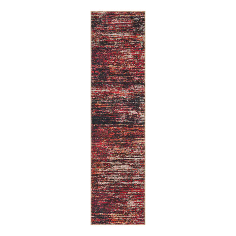 Tapis rouge / gris Montalto, Tapis de couloir 2 pi x 8 pi
