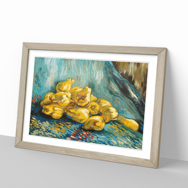 Pears by Vincent Van Gogh - Framed Print, Oak Framed, 48cm H x 65cm W x 2cm D