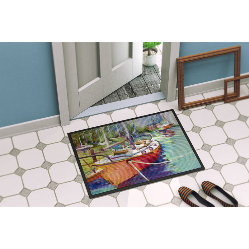 Tapis de porte d’intérieur anti-dérapant voilier, Rectangle 2 pi x 3 pi