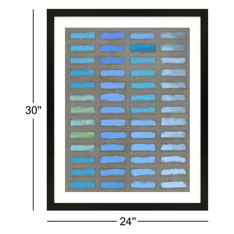 The Blues 2 Painting by Jacques Pilon, Black, 30" H x 24" W x 1.25" D