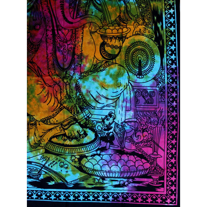 Tapisserie de teinture en coton ganesh