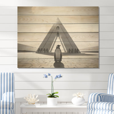 Photo de pingouin noir et blanc - pingouin sur bois