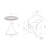 Dalya Round 2- Person 24" Long Bistro Set-86901341