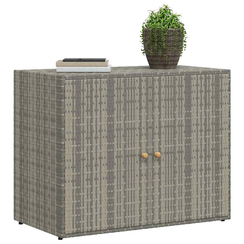 Meuble de rangement de jardin gris, Gris