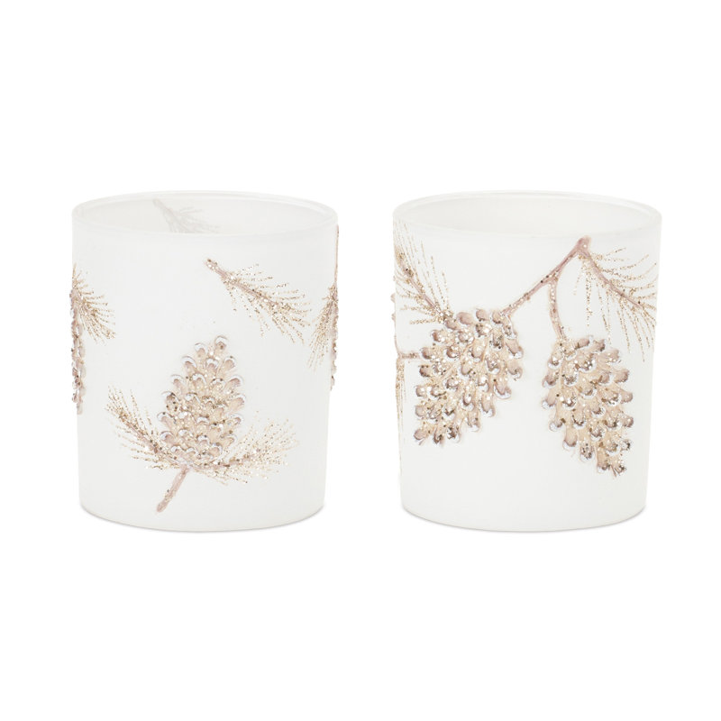 Porte-votive de table en verre H 3,5 po