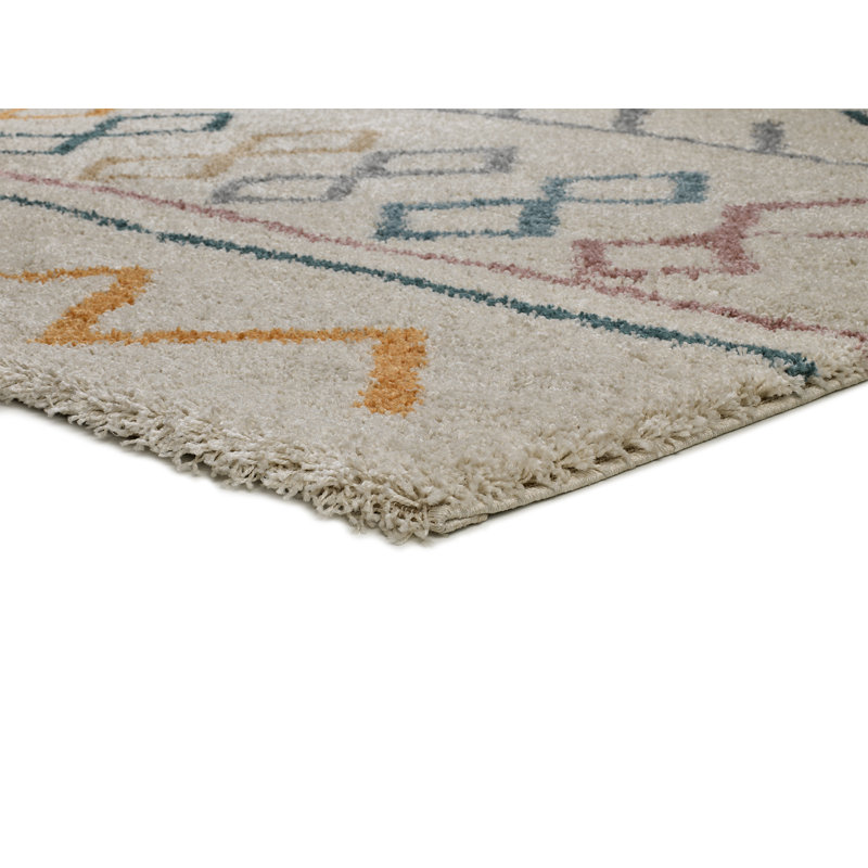 Ulai Geometric Shag Area Rug, Rectangle 133 x 190cm