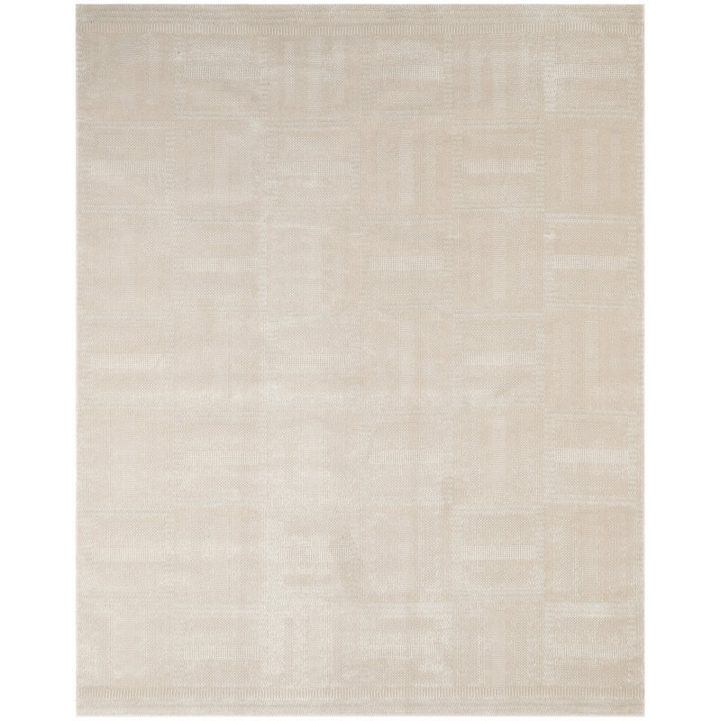 Tapis taupe moderne Ebern Designs Reimann, Rectangulaire 8 pi x 10 pi