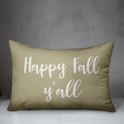  Happy Fall, Y'all Lumbar Pillow