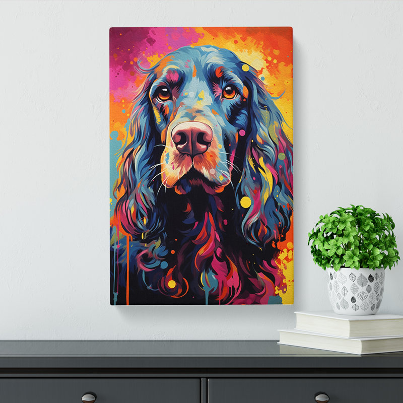 Cocker Spaniel Contemporary No.2 - Wrapped Canvas, 76cm H x 50cm W x 3cm D