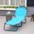 Folding Chaise Lounge Pool Chairs, Outdoor Sun Tanning Chairs With 5-Level Reclining Back, Steel Frame For Beach, Yard, Patio-2140254162-2140254164