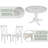 Kayelin 5 Pieces Dining Table Set Solid Wood Round Table with 4 Chairs-1780442233