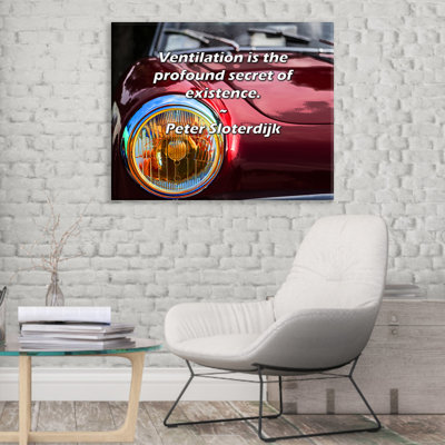 Astoria Grand Gallery Wrapped Canvas By Peter Sloterdijk: "Ventilation is the profound secret of exis