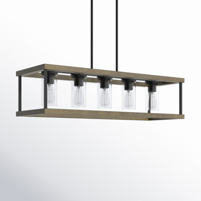 Mallie 5 Light Glass Dimmable Pendant