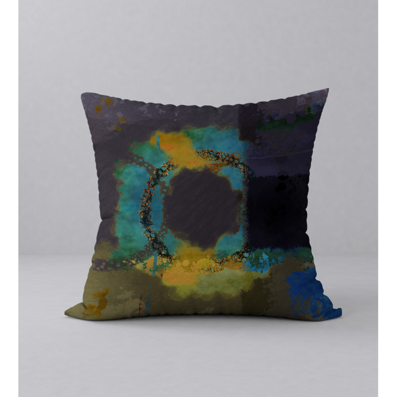 Abstract Reversible Throw Pillow, 18" x 18"