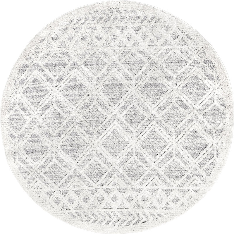 Tapis marocain à treillis Standridge, Rond 6 pi
