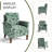 29" Wide Floral Upholstered Armchair With Solid Wood Legs, Traditional Accent Chair-1316245197