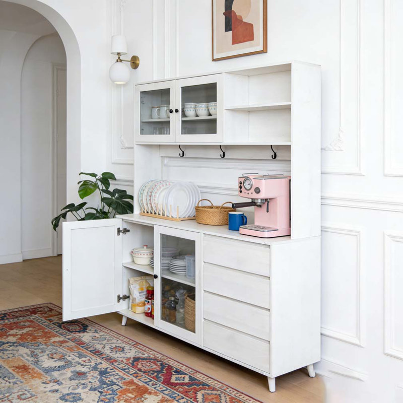 Grande huche de cuisine l 63 po, Blanc
