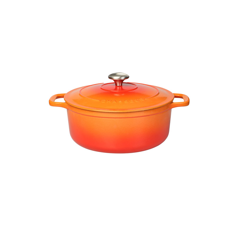 Symple Stuff Cast Iron Round Dutch Oven, Matt Black, 1.8L