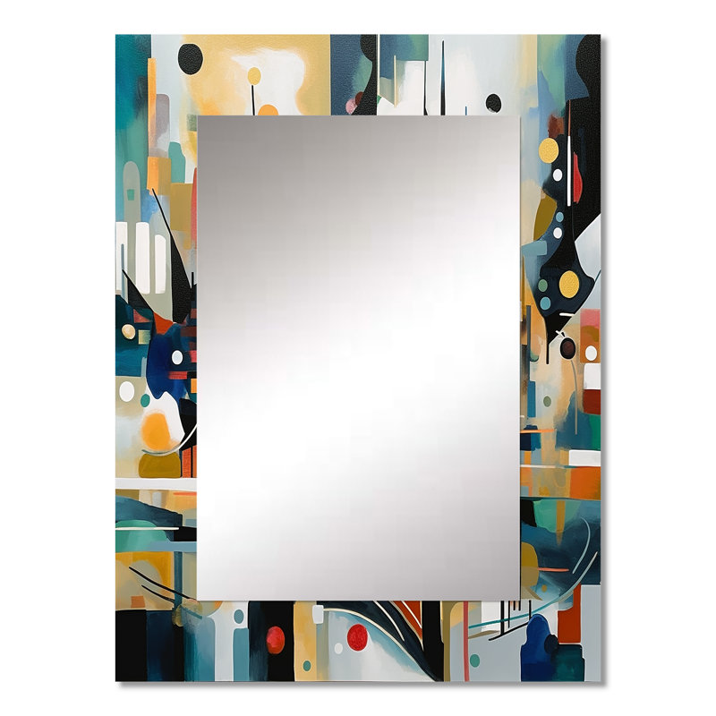 Transcending Reality II - Landscapes Wall Mirror, Green Decorative Mirror, Printed Metal Art, 32" x 24"
