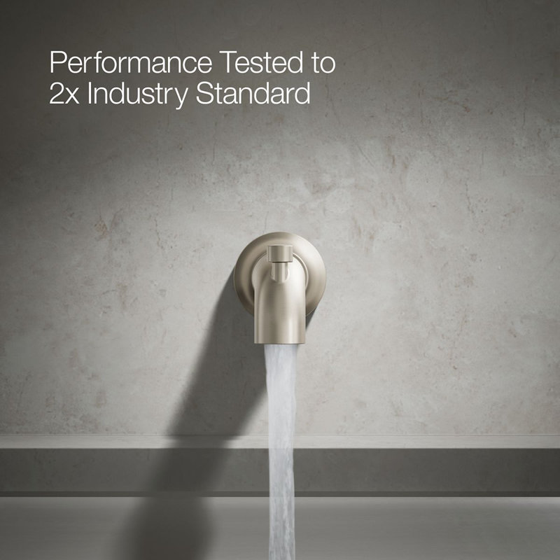 Tone Wall-Mount Diverter Bath Spout, Vibrant Brushed Nickel